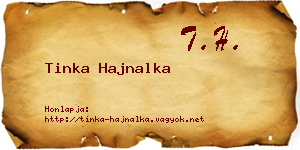 Tinka Hajnalka névjegykártya